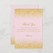 ダイヤモンド及び金グリッターのサンキューカード サンキューカード (正面/裏面)