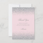 ダイヤモンド及び銀のグリッターのサンキューカード サンキューカード (正面)