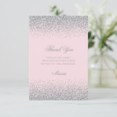 ダイヤモンド及び銀のグリッターのサンキューカード サンキューカード (スタンド正面)