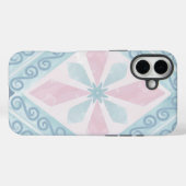 ダイヤモンド型の青いパターン Case-Mate iPhoneケース (裏面 (横))