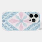 ダイヤモンド型の青いパターン Case-Mate iPhoneケース (裏面 (横))