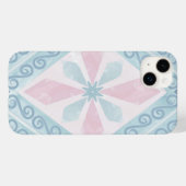 ダイヤモンド型の青いパターン Case-Mate iPhoneケース (裏面 (横))