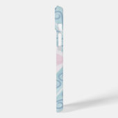 ダイヤモンド型の青いパターン Case-Mate iPhoneケース (裏面 / 左)