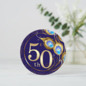 ダイヤモンド婚式50周年記念の孔雀の羽根 招待状 (スタンド正面)