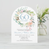 ダイヤモンド婚式60周年記念バラのフラワーアーチ 招待状 (スタンド正面)