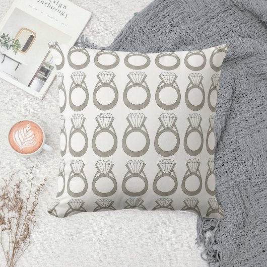 ダイヤモンド婚約パーソナライズされたリングや輪結婚の贈り物 クッション