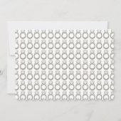 ダイヤモンド婚約リングや輪きらきら光るブライダルシャワーパーティー 招待状 (裏面)