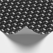 ダイヤモンド婚約リングや輪ブラック ラッピングペーパー (角)