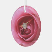 ダイヤモンド婚約リングや輪 ガラスオーナメント (正面左)