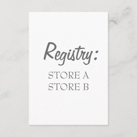 ダイヤモンド婚約結婚リングや輪ブライダルシャワー エンクロージャーカード (裏面)