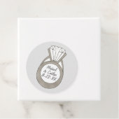 ダイヤモンド婚約結婚リングや輪ブライダルシャワー フェイバータグ (インサイチュ)