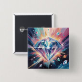 ダイヤモンド宇宙 缶バッジ (正面&裏面)