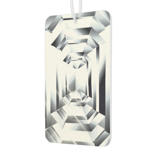 ダイヤモンド宝石カットのファセットきらきら光る石 カーエアーフレッシュナー (左)