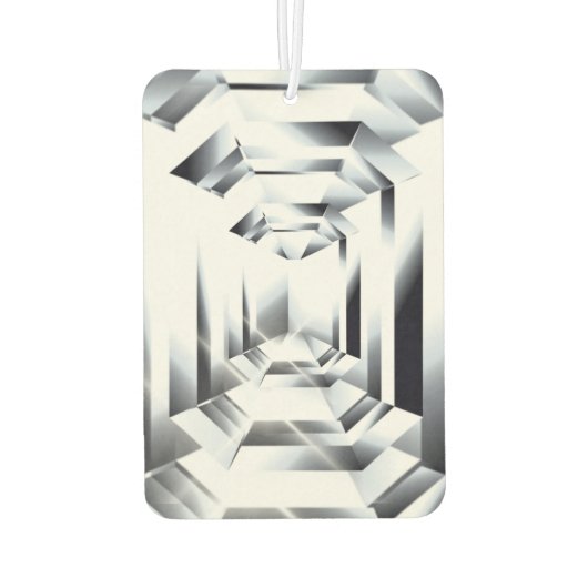 ダイヤモンド宝石カットのファセットきらきら光る石 カーエアーフレッシュナー (裏面)