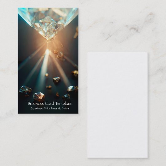 ダイヤモンド宝石クリスタル名刺 名刺 (正面/裏面)