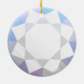 ダイヤモンド宝石/宝石グラフィックイメージ セラミックオーナメント (裏面)