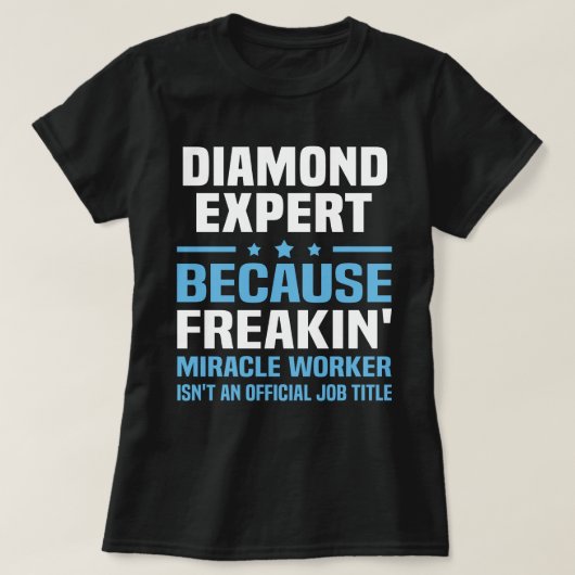 ダイヤモンド専門家 Tシャツ (デザイン正面)