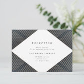 ダイヤモンド幾何学ネイビーゴールドギャツビー受付カード エンクロージャーカード (スタンド正面)