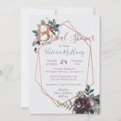 ダイヤモンド幾何学水カラーブライダルシャワー 招待状 (正面)