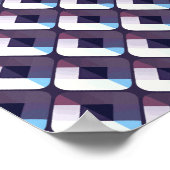 ダイヤモンド形の反復幾何学デザイン ポスター (角)