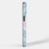 ダイヤモンド形の青いパターン Case-Mate iPhoneケース (裏面 / 右)
