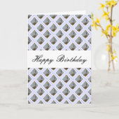 ダイヤモンド形ガチョウby池誕生日カード カード (黄色い花)