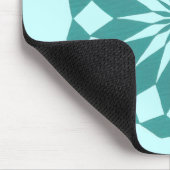 ダイヤモンド形状のティール(緑がかった色)ターコイズマウスパッド マウスパッド (コーナー)