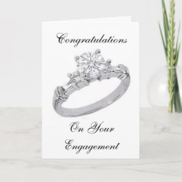 ダイヤモンド指輪の婚約カード カード