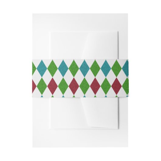 ダイヤモンド数々のグリッター 招待状ベリーバンド (正面例)