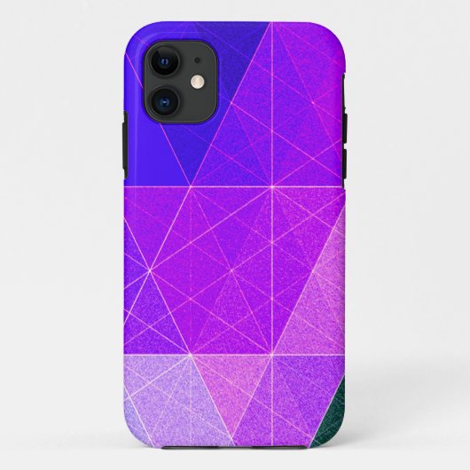 ダイヤモンド数々の色の青い紫のピンクの幾何学的 Case-Mate iPhoneケース (裏面)