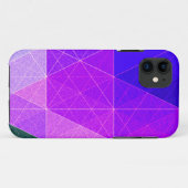 ダイヤモンド数々の色の青い紫のピンクの幾何学的 Case-Mate iPhoneケース (裏面(横))