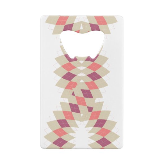 ダイヤモンド旋回パターン クレジットカード栓抜き (裏面)