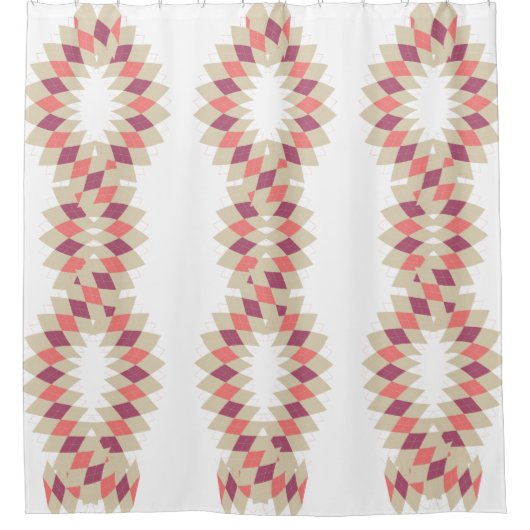 ダイヤモンド旋回パターン シャワーカーテン (正面)