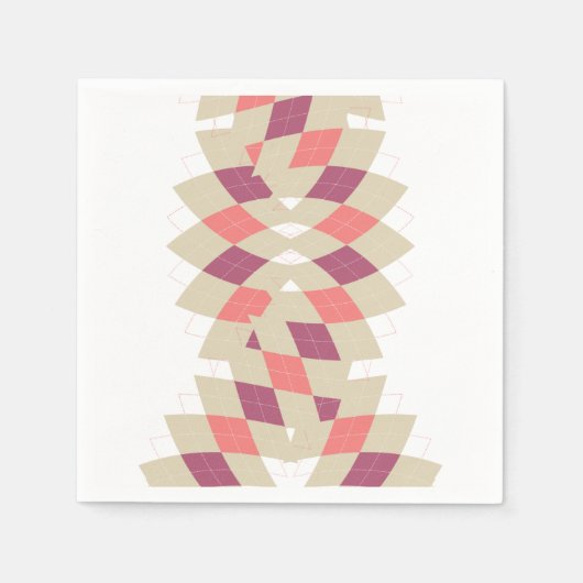 ダイヤモンド旋回パターン スタンダードカクテルナプキン (正面)