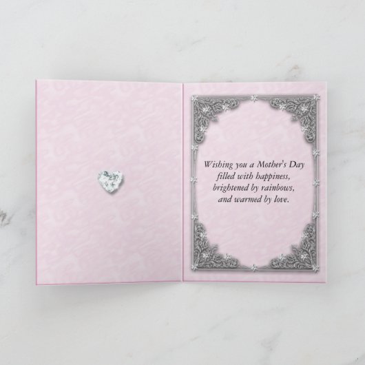 ダイヤモンド星の母の日のカード カード (内部)