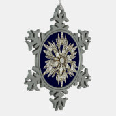 ダイヤモンド星 スノーフレークピューターオーナメント (左)