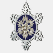 ダイヤモンド星 スノーフレークピューターオーナメント (右)