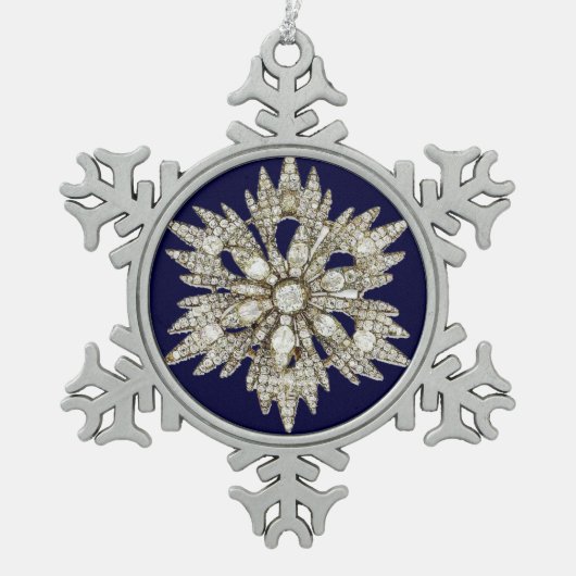 ダイヤモンド星 スノーフレークピューターオーナメント (正面)