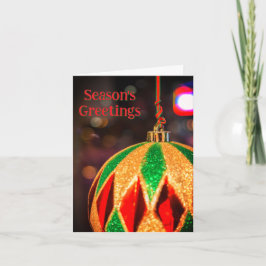 ダイヤモンド柄のクリスマスオーナメント シーズンカード