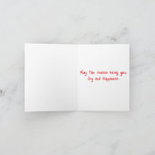 ダイヤモンド柄のクリスマスオーナメント シーズンカード (内部)