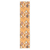 ダイヤモンド楕円スターバストオレンジ ショートテーブルランナー (正面)