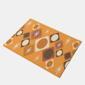 ダイヤモンド楕円スターバストオレンジ ドアマット (アングル)