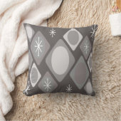 ダイヤモンド楕円スターバストダークグレー クッション (ブランケット)