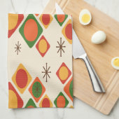 ダイヤモンド楕円スターバスト数々のカラー キッチンタオル (四つ折り)