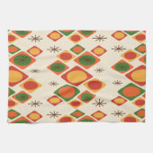 ダイヤモンド楕円スターバスト数々のカラー キッチンタオル (横)