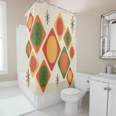 ダイヤモンド楕円スターバスト数々のカラー シャワーカーテン (インサイチュ)