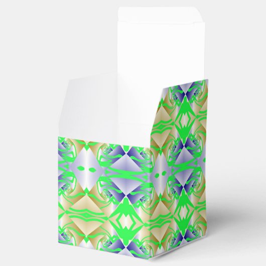 ダイヤモンド模様の緑の絵画 フェイバーボックス (オープン)