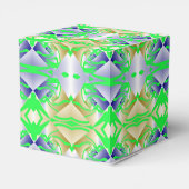 ダイヤモンド模様の緑の絵画 フェイバーボックス (裏面サイド)