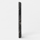 ダイヤモンド模様の黒蛇の皮 Case-Mate iPhoneケース (裏面/左)