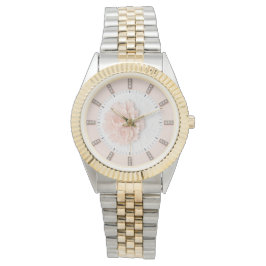 ダイヤモンド牡丹 パステルピンク 腕時計